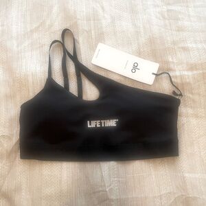 Alo Yoga Airlift Racerback Bra - Black (Size S) | Life Time Instructor Edition